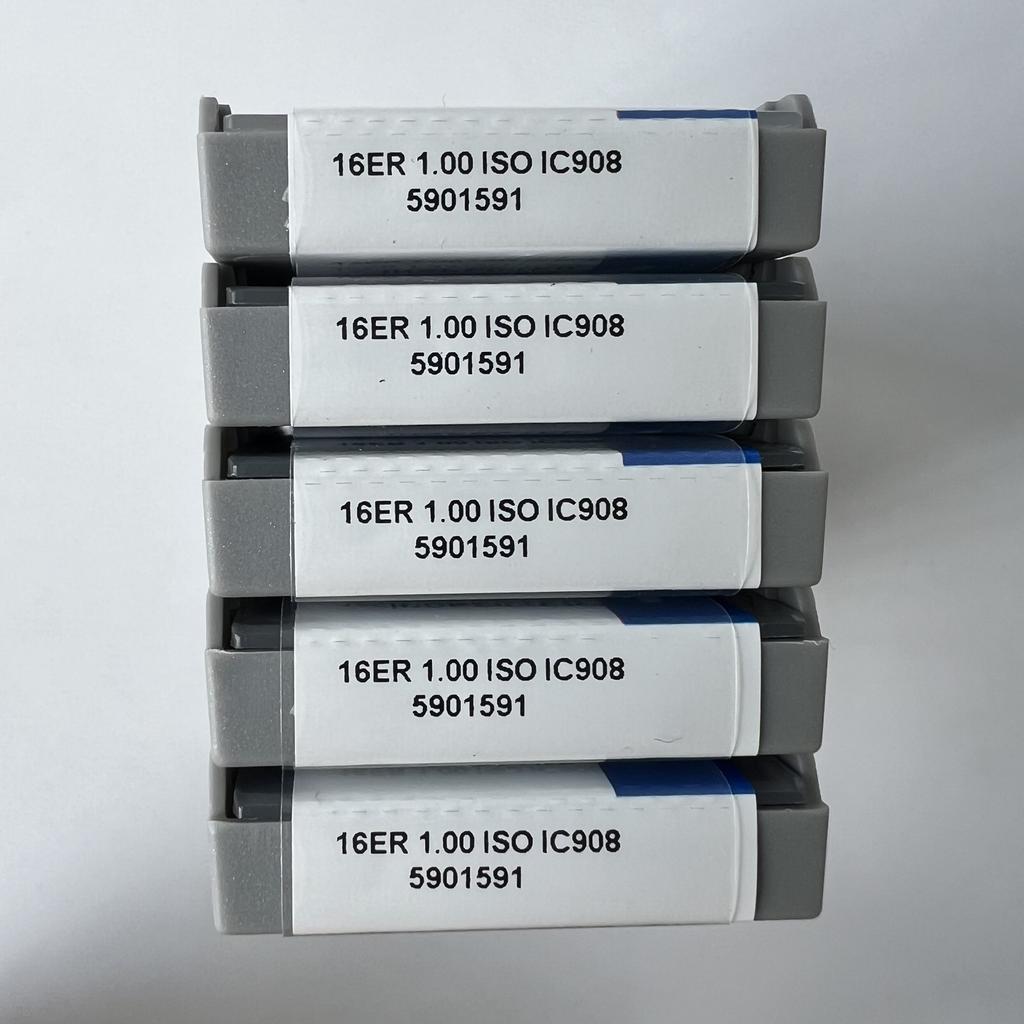 ISCAR / 16ER1.00ISO IC908  / Industrial Indexable Carbide Inserts 10 Pcs