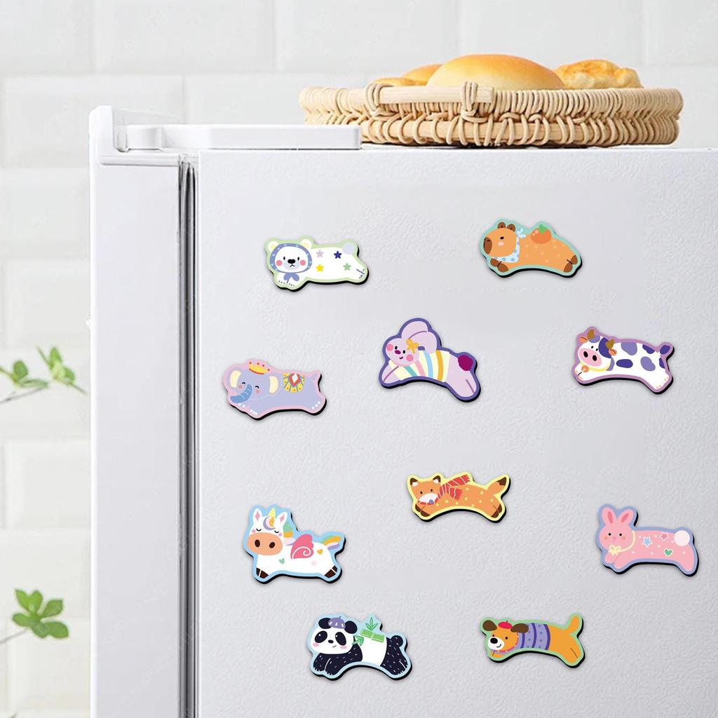 20 Cute Animal Fridge Magnets - Cats, Dogs, Cartoon Graffiti, Waterproof
