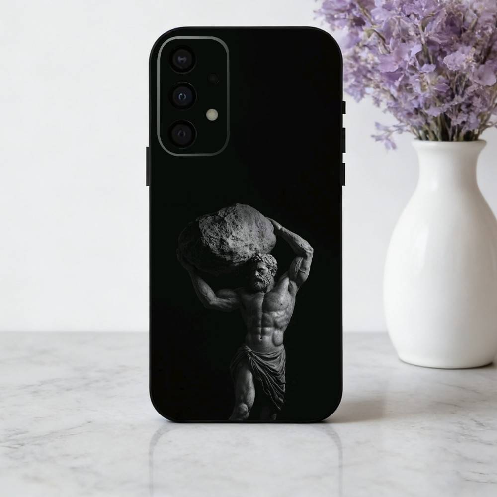 

Greek M-Mythology Statue Fitness GYM Phone Case For Samsung Galaxy A73,A72,A71,A70,A53,A52,A51,Soft Silicone Black Cover Samsung a32 4g
