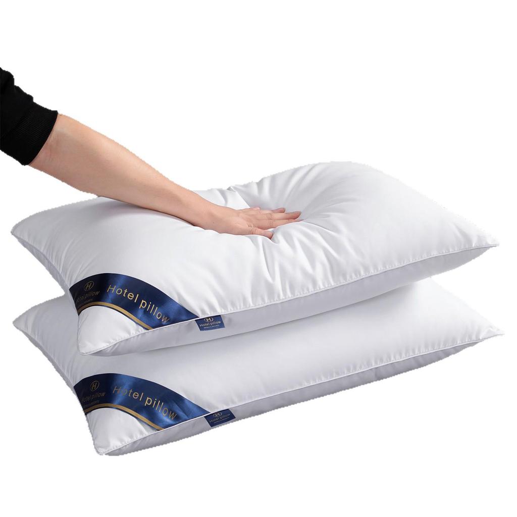 New Hotel-Style Feather Velvet Side Sleeper Pillow - Custom Solid Color for Guesthouses