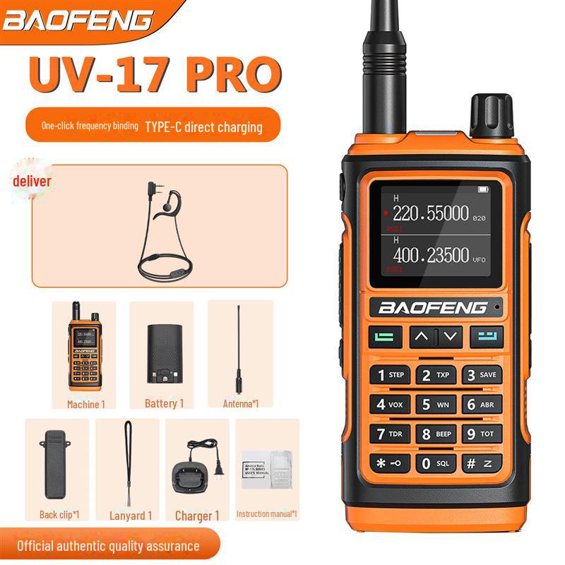 Baofeng UV-17 PRO Walkie-Talkie with Type-C Charging for Outdoor Adventures