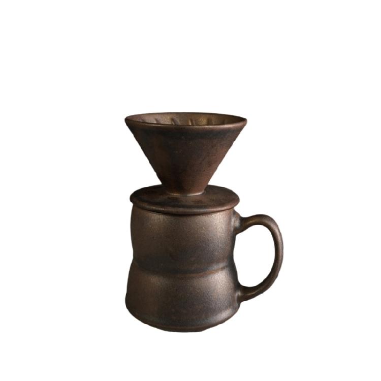Stylish Ceramic V 60 Pouring Over Coffee Set 460ml Home Brewing Coffee Set Produced For Even Extraction And Easy Cleaning