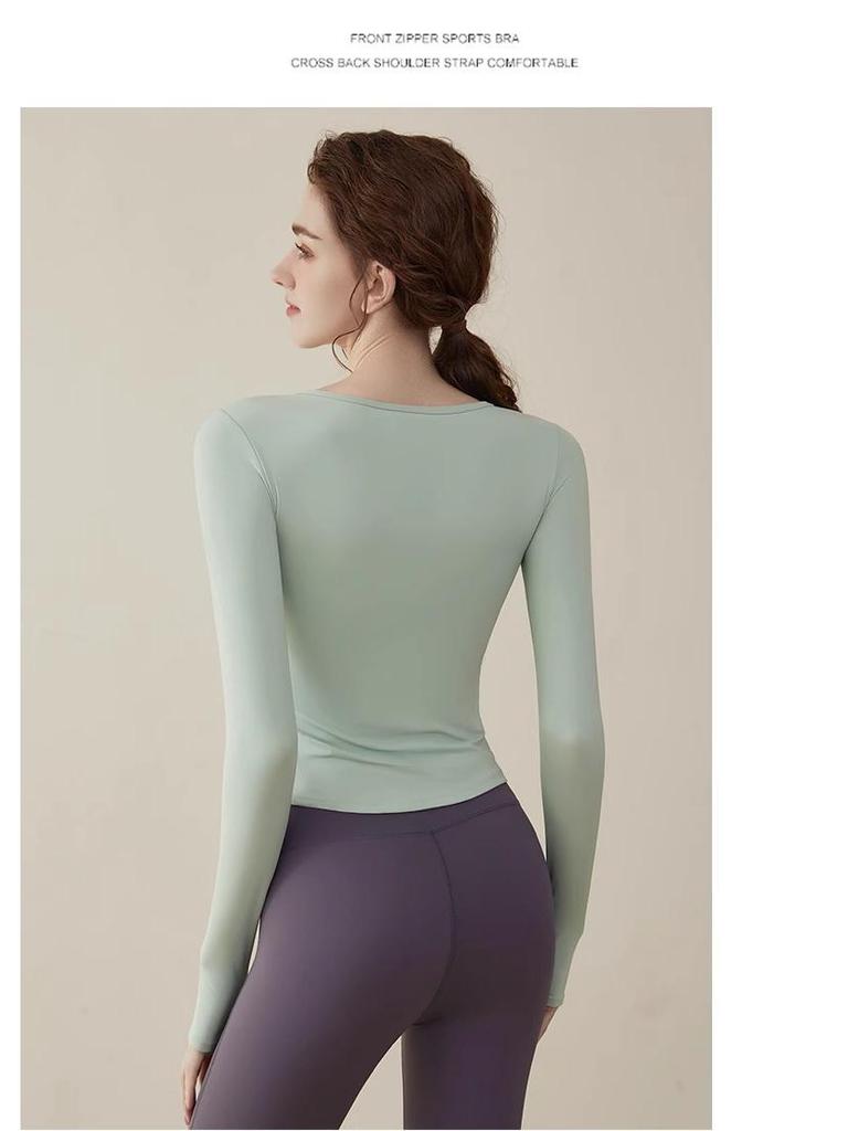 Damen Schnelltrocknendes Langarm-Top zum Abnehmen für Yoga & Pilates