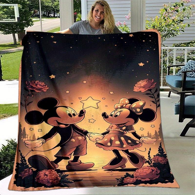1pc Mickey Printing Blanket - Soft, All-Season Throw for Living Room, Bedroom,Personalized Gift with Adorable Cartoon Design