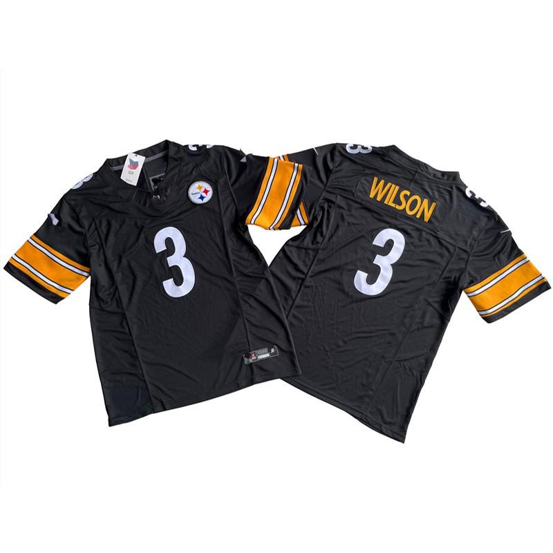 Pittsburgh Steelers Camiseta de Fan Legacy para Hombre Mezcla de Algodón Bordada Uniforme de Fútbol Rugby Deportes