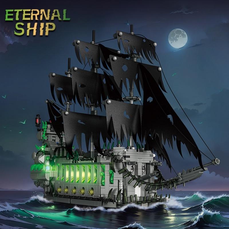 KNEW BUILT Ghost ShipMagic Lab & Train Mini Building Block Toys-Ideal DIY Halloween DecorEducational Assembly Gifts for Kids