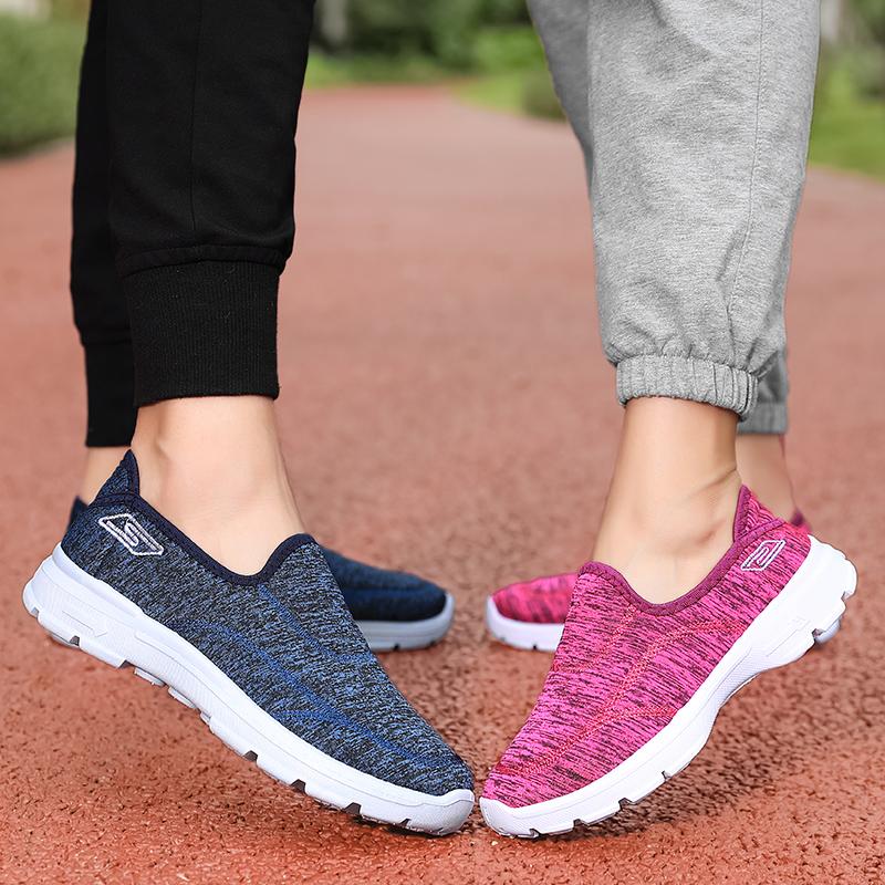 New Women'S Light Shoes Soft Soled Breathable Sneakers Casual Middle Elderly Shoe Couple'S Anti Slip Comfort Shoes  Mujer