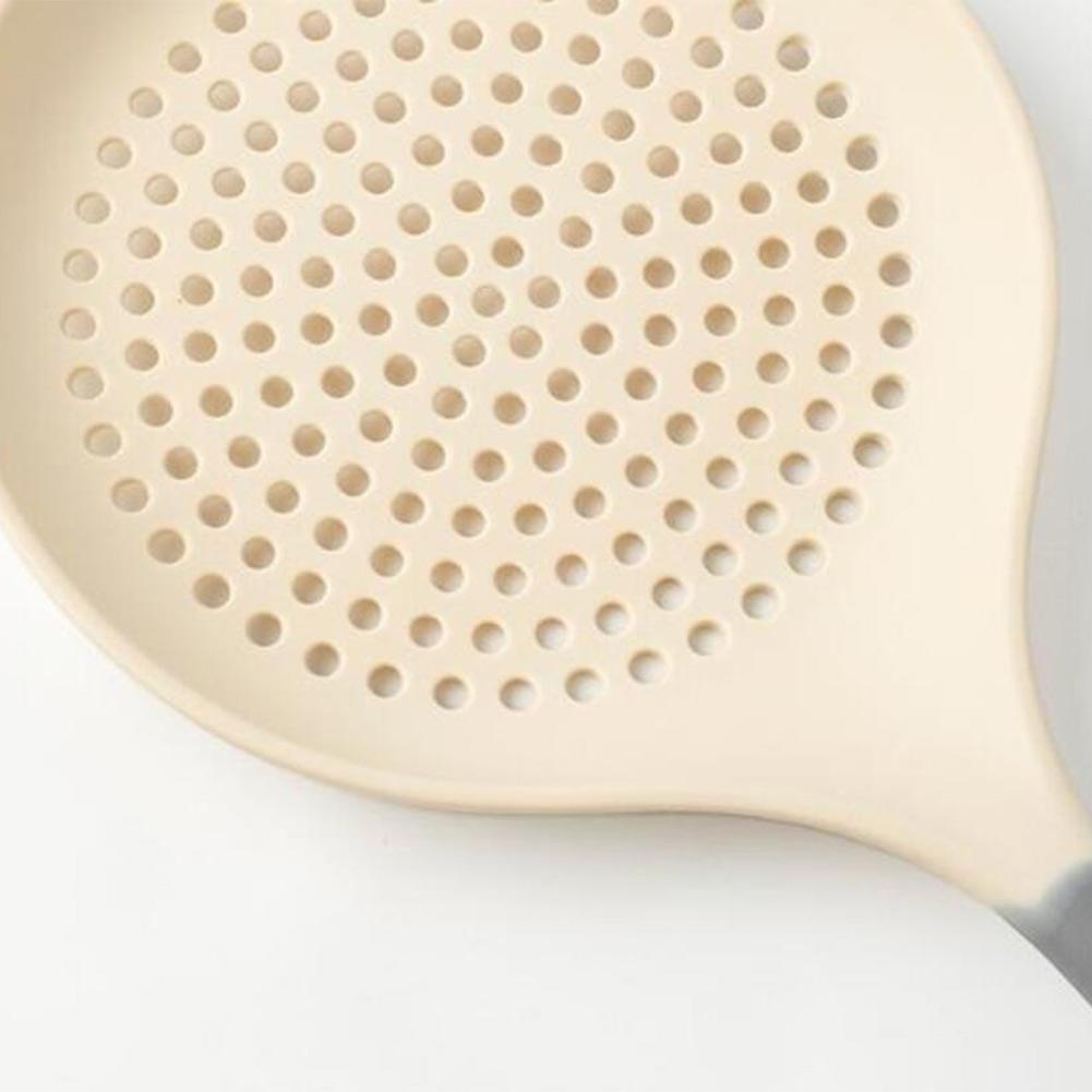 Silicone Skimmer Ladle for Home Kitchens Designed to Lift Food from Hot Oil Boiling Water or Steam While Draining Fluids