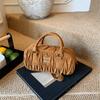 Popular 2025 Autumn New Folded Handbag Bowling Fashion One Shoulder Crossbody Pillow Small Square Bag