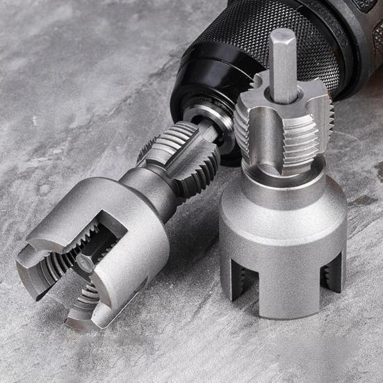 Integrated Internal External Pipe Threading Tool Rust-Resistant Multipurpose PVC Pipe Threader Electric Drill Accessory