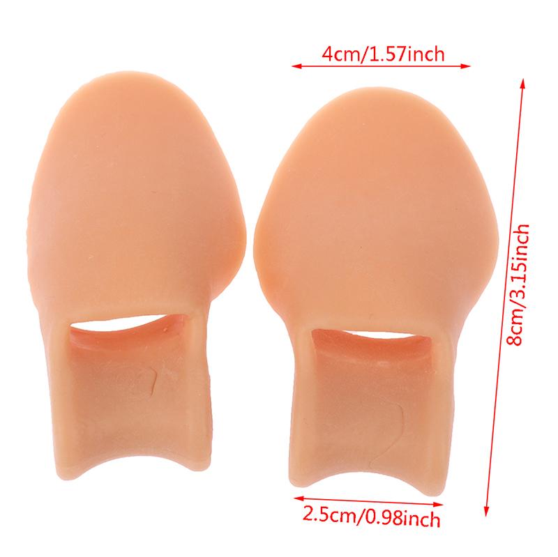 2Pcs Silicone Gel Bunion Toe Corrector Orthotics Straightener Separator Pain