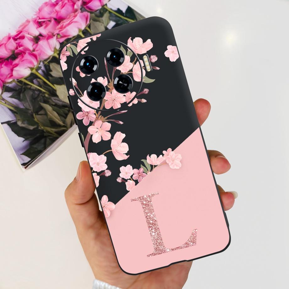 For Spark 20 Pro+ Case Soft Silicone Back Cases for Tecno Spark 20 Pro Plus KJ7 Phone Cover Initials Letter Pattern Funda Clear