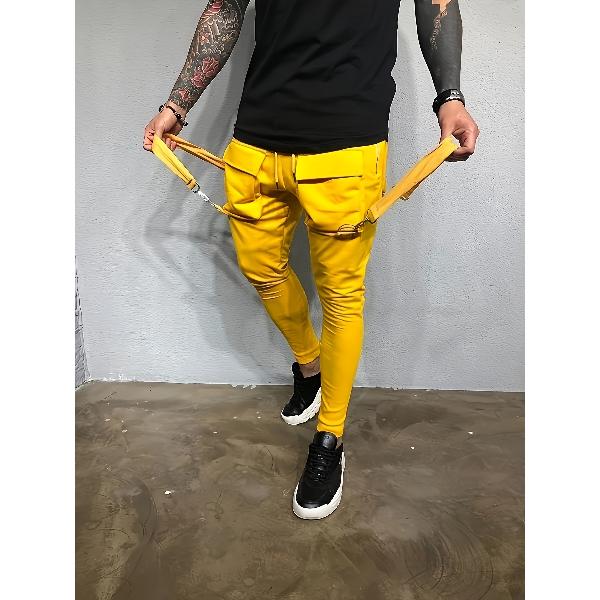 Sidofickor med dragkedja Band Joggerbyxor för män Bomull Hip Hop Streetwear Träningsbyxor Pencil Byxor