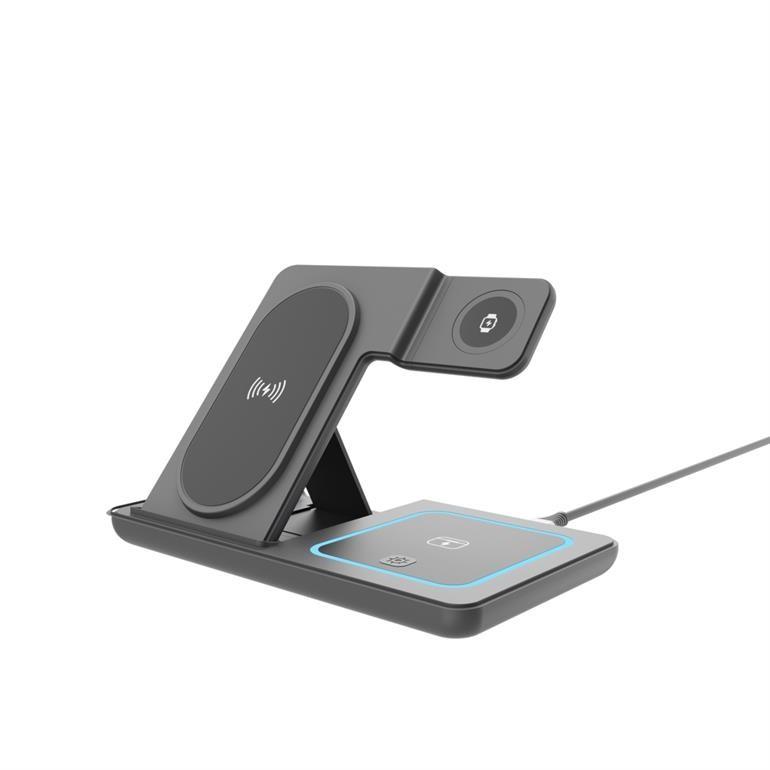 Wireless Charger 3in1 15W Apple-Iphone, Watch, Airpods Black
