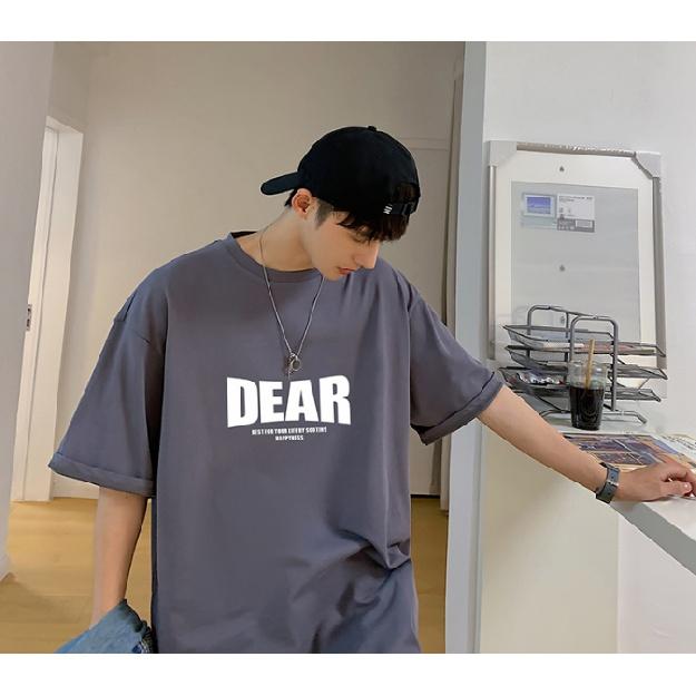 Men Short Sleeve T-Shirts Letter Graphic Print Half Sleeve Tshirts Pullover T-shirt Casual Tee Man Korean Casual Round Neck Retro Tops For