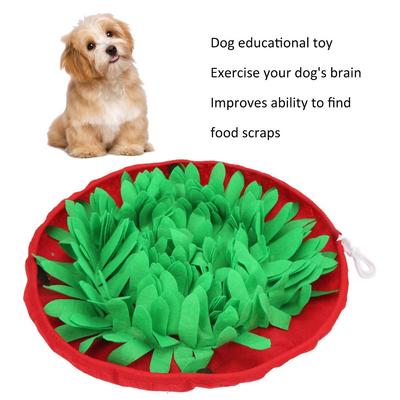 Soft Fabric Snuffle Mat Dual Use Dog Feeding Toy Interactive Play Snuffle Bowl  Boredom Relief
