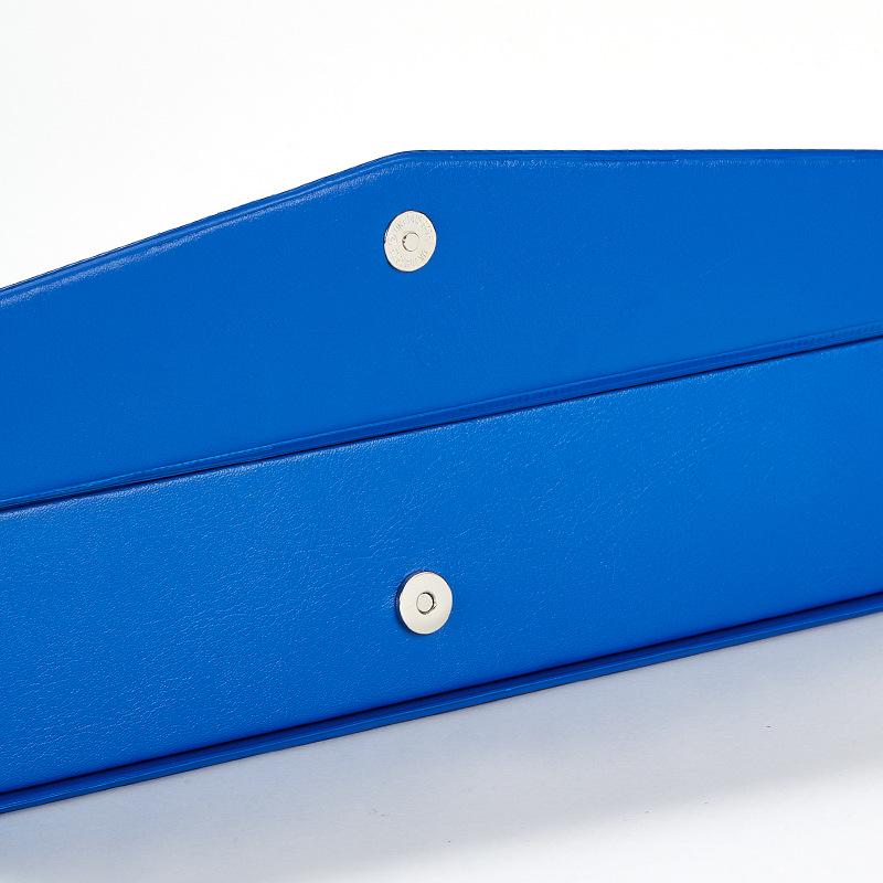 Qixin A1236-X Magnetic PVC File Box with Paper Clip, A4, 55mm - Gray, Blue, Black