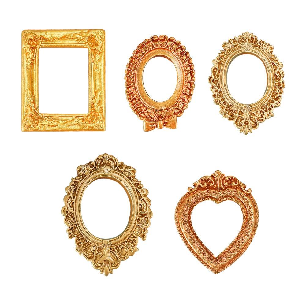 Vintage Resin DIY Shadow Box Frame Gold DIY Mini Photo Frames Memory Display Frames Gifts