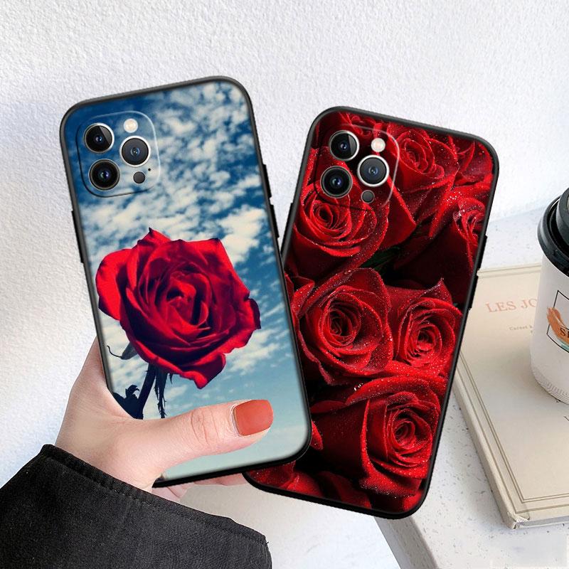 CJ17 Beautiful Roses Flower Soft Shell Phone Case for Redmi Note 13 14 Pro+ Plus A3 A3X 13X 13C 13R 14S 14C 14R
