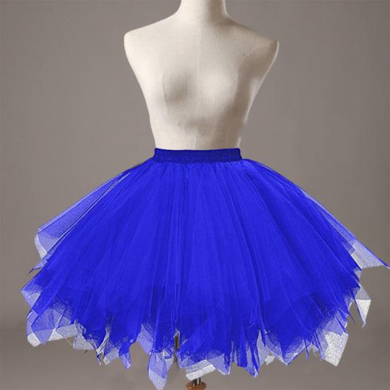 Falda de tul de cintura alta para mujer, color liso, para baile, enagua, falda de ballet de fiesta de varias capas, ropa de calle