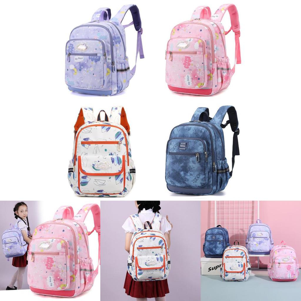 Cute And Fun Durable Nylon School Backpack For Boys And Girls With Comfortable Arm Straps And Cartoon Print