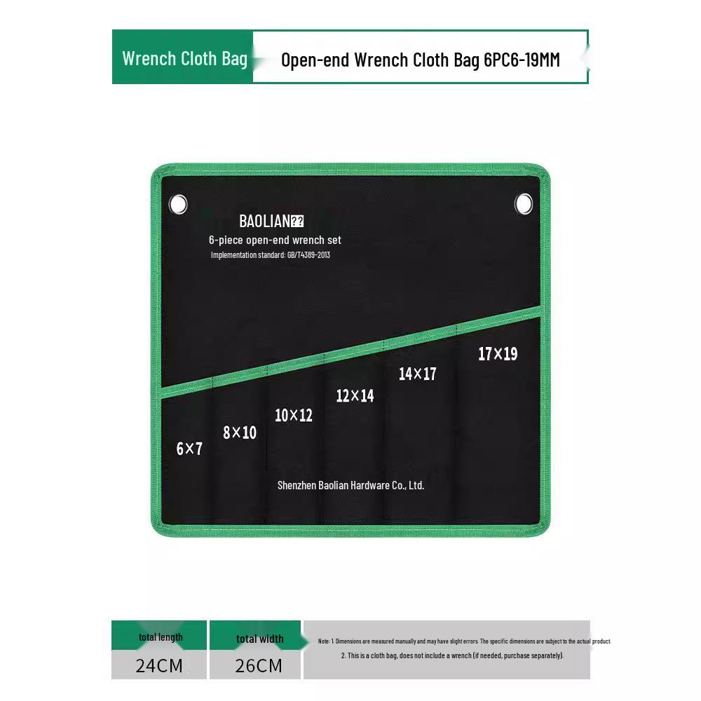 Baolian Multifunctional Tool Bag - Thickened Canvas Storage for Combination and Open-End Torx Wrenches