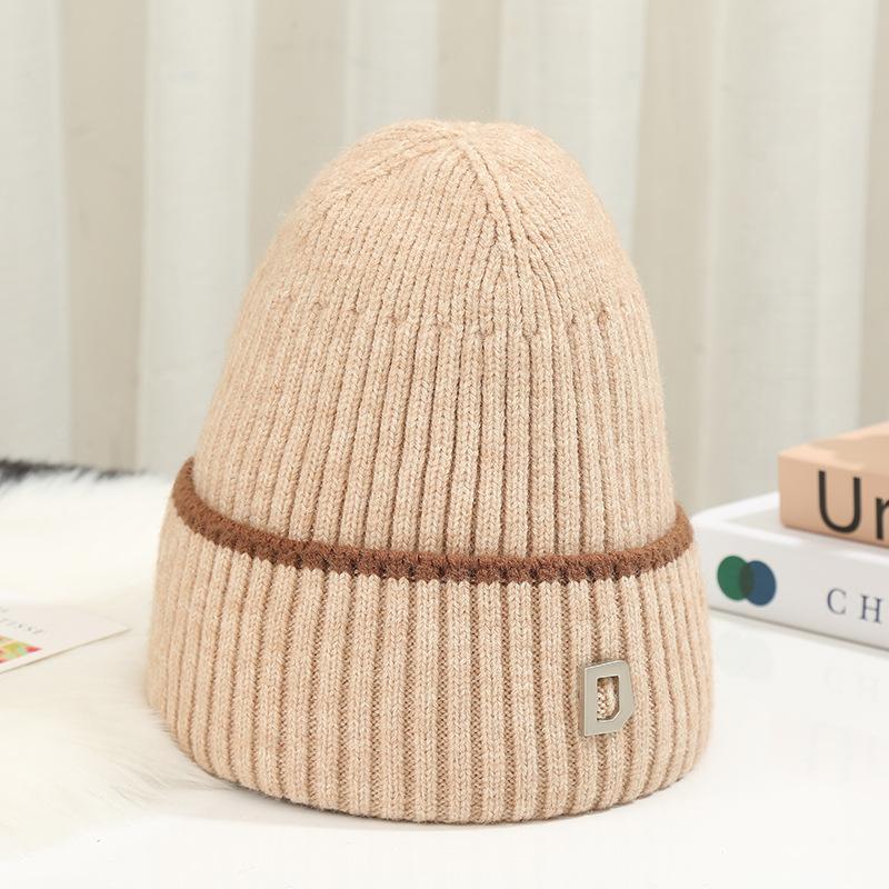 Warm Hat Flanging Knitted Hat Wholesale 