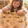 14 Pieces Colored Animal Figurines Educational Freestanding 3D Detailed for Kids,
