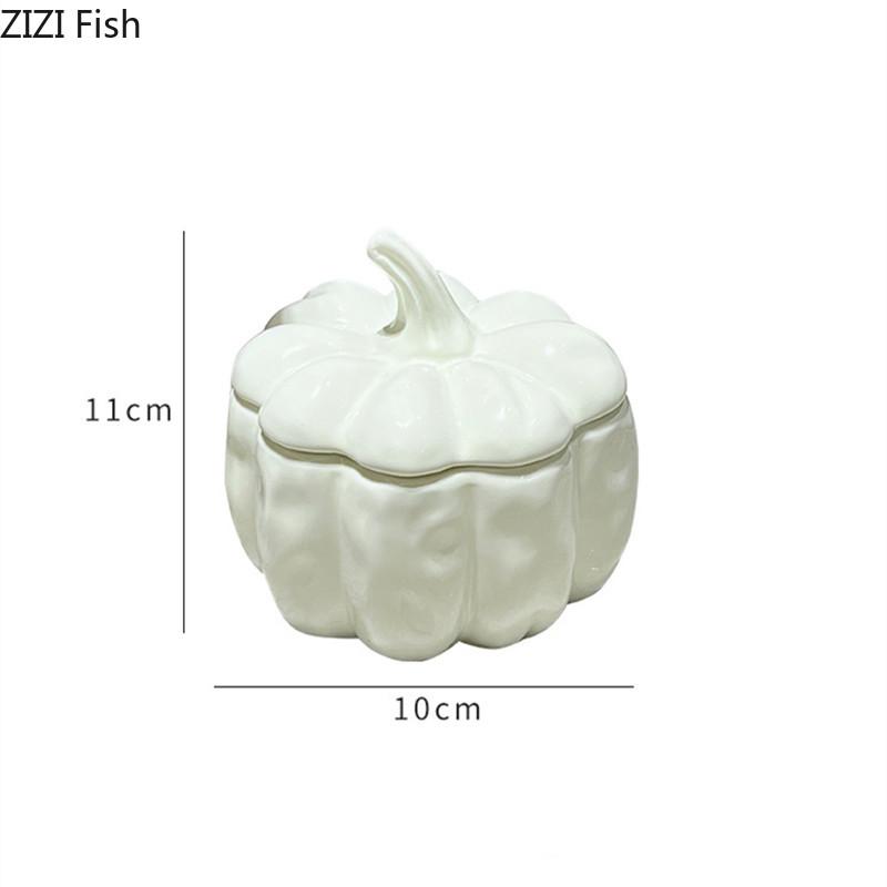 Dýňová úložná dóza Kreativní obývací pokoj Stolní dóza na svačiny Cukroví Moderní styl Domácí kuchyně Keramická úložná nádoba