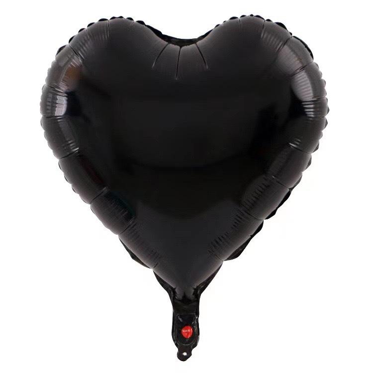 10inch Five-pointed Star Heart Foil Balloons White Black Pentagram  Balloon Kids Toy Wedding Birthday Party Decoration