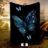 Beautiful Retro Butterfly Pattern Flannel Printed Blanket Suitable for All Seasons Suitable for Living Room Office Sofa Travel