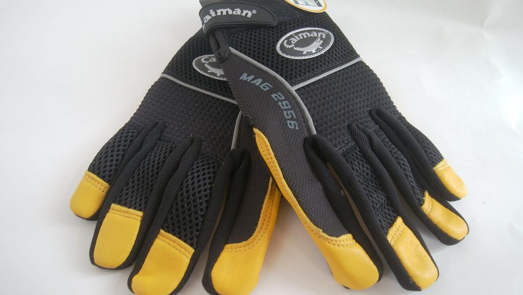 Caiman Leather Work Gloves Pig Leather (Mechanic/Multi-Activity) (Small)