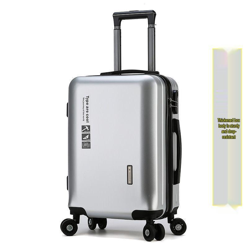 Unisex Fashion Suitcase with Combination Lock and Wheels - Cabin-Size Trolley Case for Students