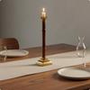 Aluminum Candle Holder Chinese Decorative Stand Electroplated Finish Home Decor for