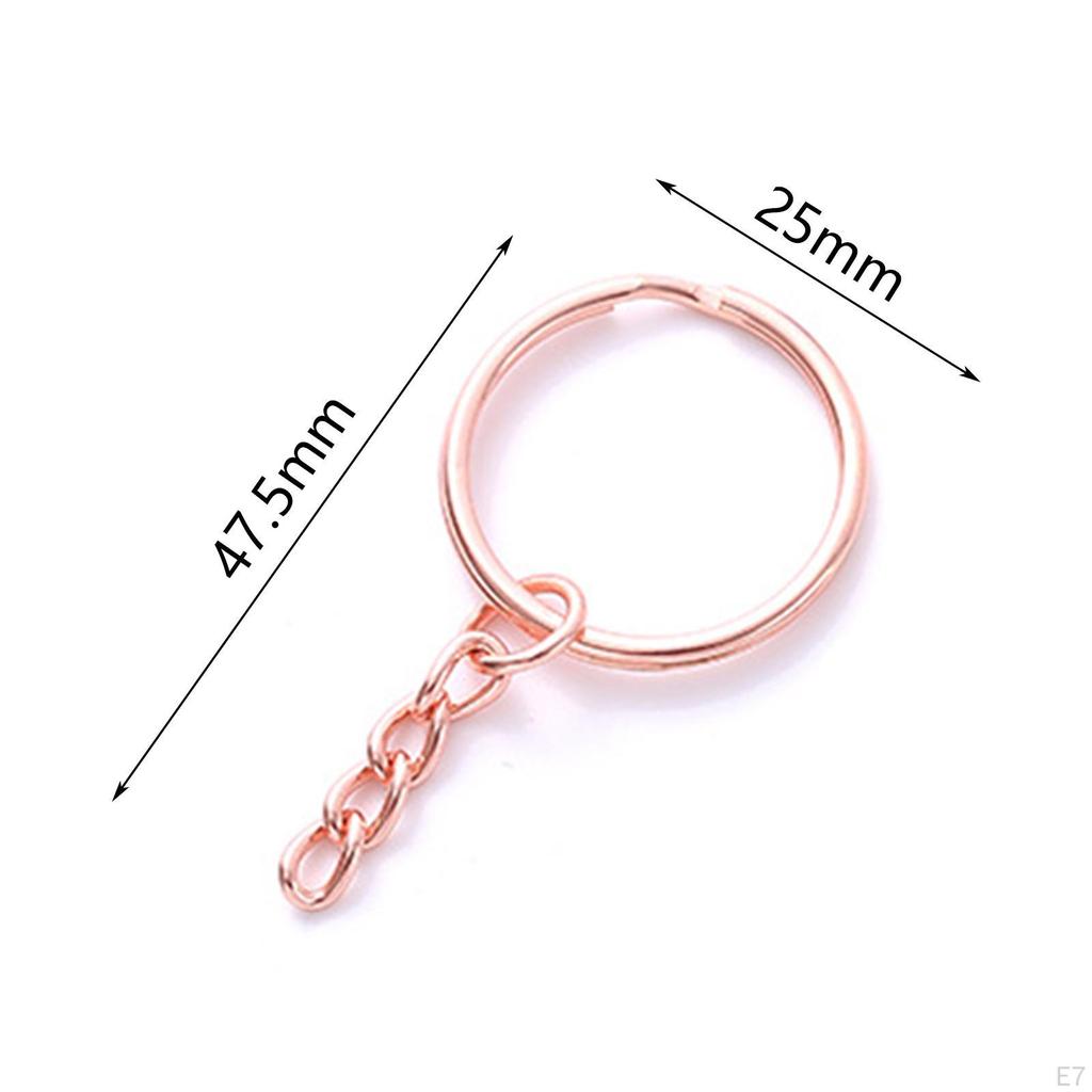 50 Stück 1" 25mm Schlüsselanhänger Ringe Set, Schlüsselanhänger mit und Sprung Groß für Schmuck