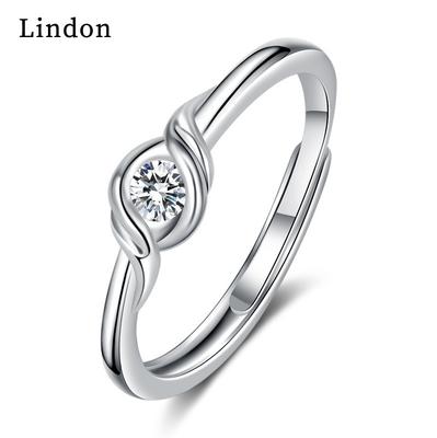 Lindon Klassischer Zirkonring aus Kupferlegierung, Damenschmuck, Hochzeitsversprechen, Partygeschenk