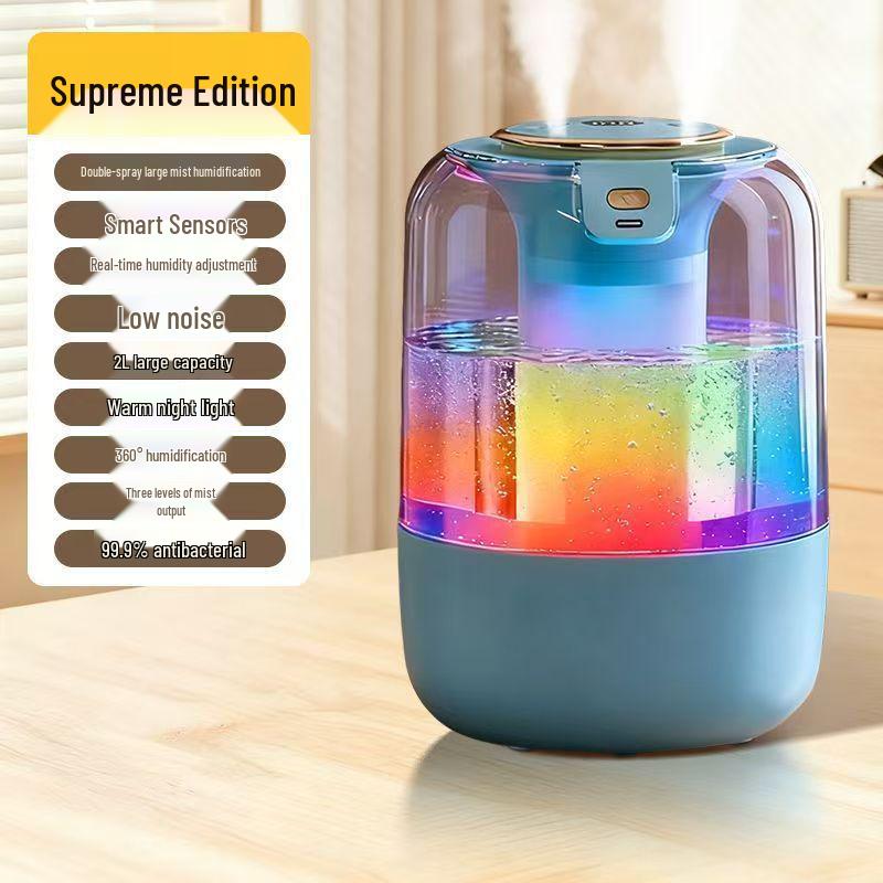 2025 Silent Home Air Humidifier: Large Capacity, Indoor Moisturizer, Ideal for Bedroom and Pregnant Women