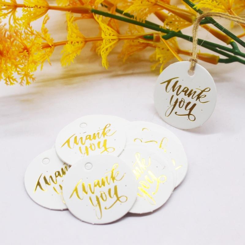 3cm round100TAG+ 20M STIRNG THANK YOU GIFTS TAG MERRY CHRISTMAS GIFTS TAG