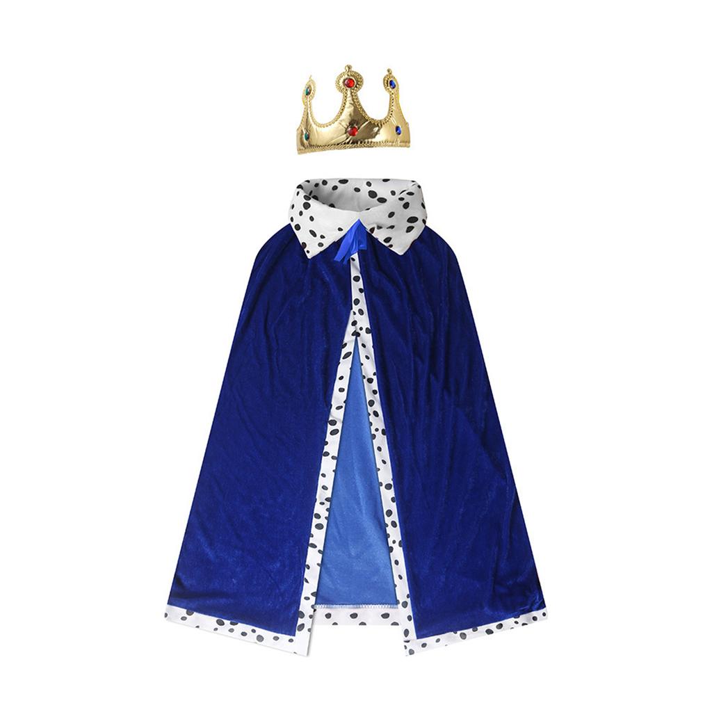 King Robe Costume Set King Cloak Crown Set King Capes Halloween Cosplay Costume for Kids Teen Adult Cosplay, Role Play