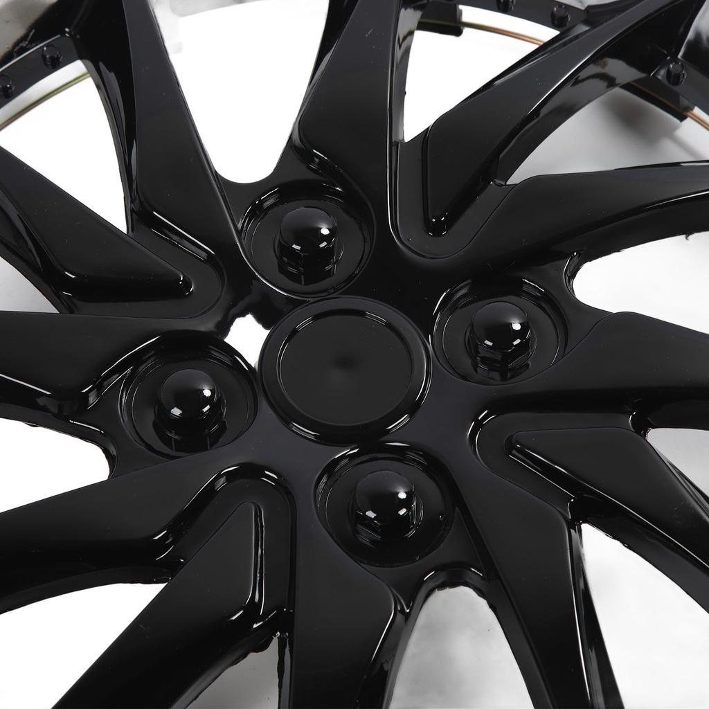 4pcs 14in Wheel Hub Caps Scratch Resistant Universal Wheel Rim Cover for Cars Trucks Vans Black
