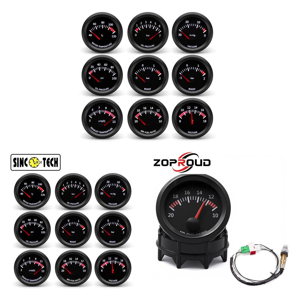 12v Automotive Gauge 52mm Airfuel Ratio Meter With Abs Material For Car Tuning And Performance