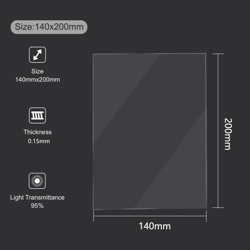 nFEP Release Film Resin 14x 20cm 0.15mm For UV Light Curing 3D Printer SLA / DLP