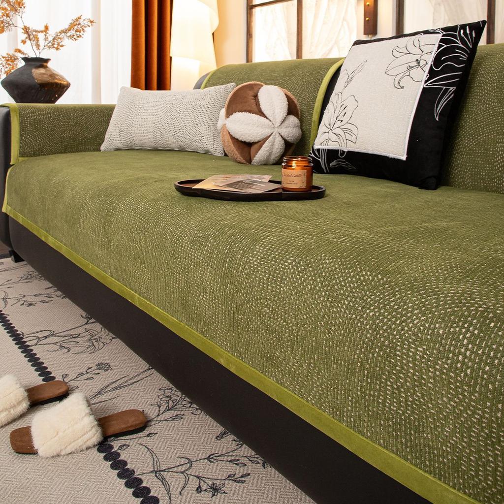 New Sofa Cushion Thickened Four-Season Universal Seat Cushion Fixed Non-Slip Autumn And Winter Cover Cloth Towel Premium Seat Cushion