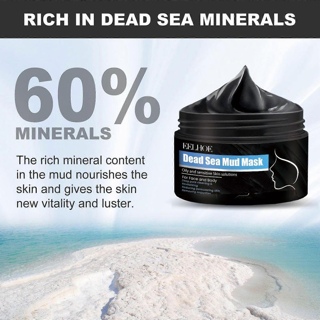 Limited time!!Eelhoe Dead Sea Mud Cleansing Mask Hydrating Deep Cleansing For Skin, Blackhead And Acne Control, Deep Oil Control Mud Mask
