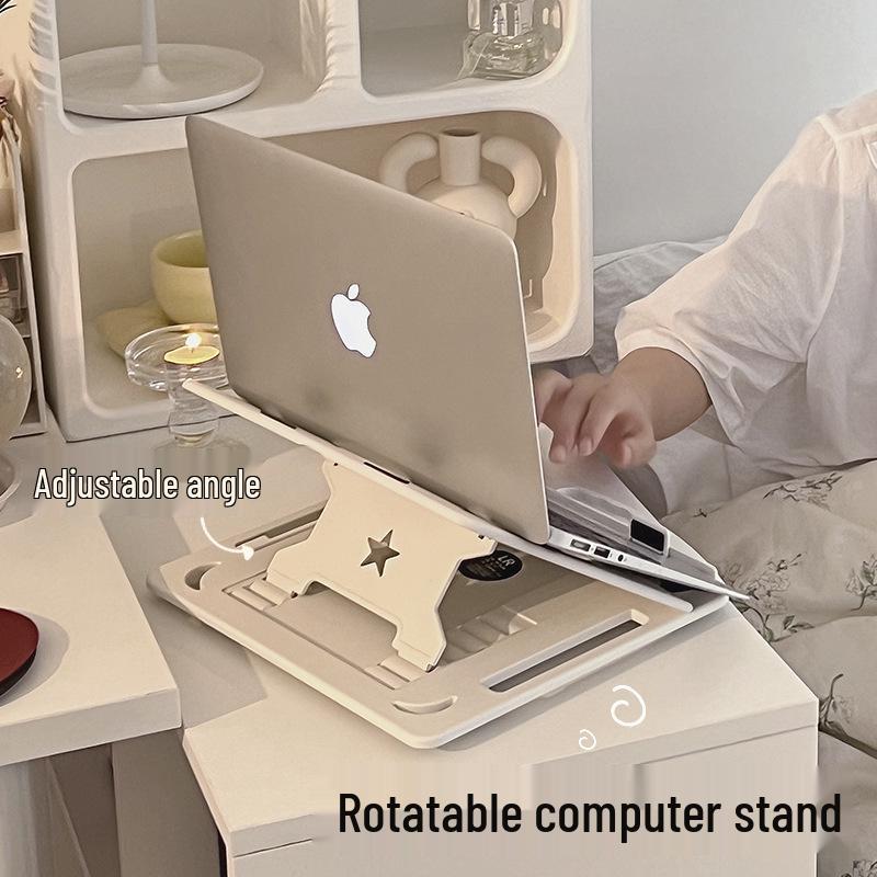 360° Rotating Laptop Stand: Adjustable, Foldable, and Portable Cooling Holder