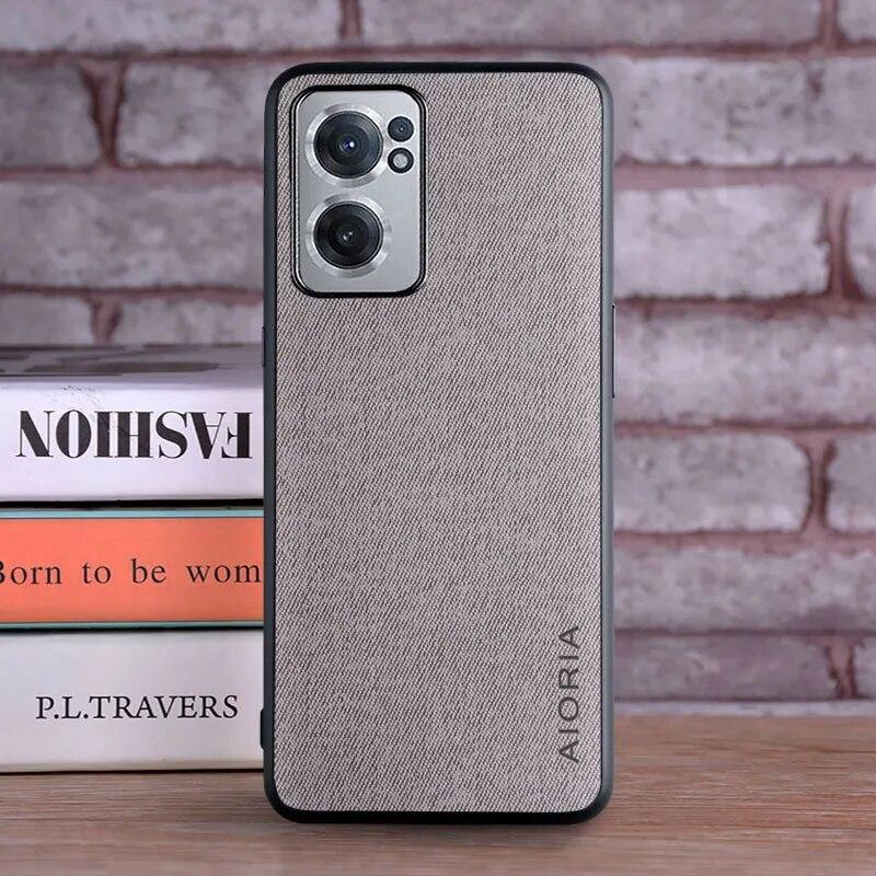 Case for OnePlus Nord CE 2 CE2 5G Coque Luxury Textile Leather Skin Soft TPU Hard Phone Cover Funda for Oneplus Nord Ce 2 Case