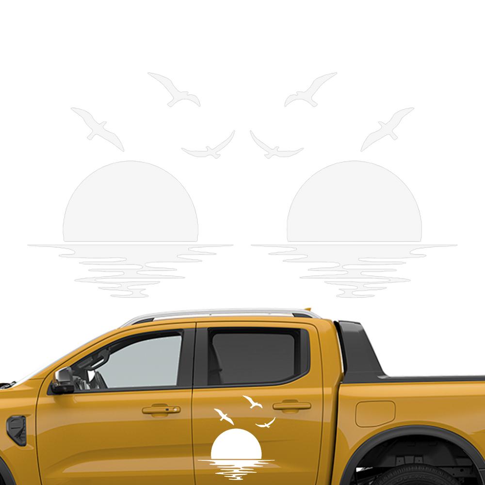 Decals Decoration For Car Hood Stickers Door Side Scratch Stickers For Vehicles Car Accessories Car Hood Decal Sunset Landscape