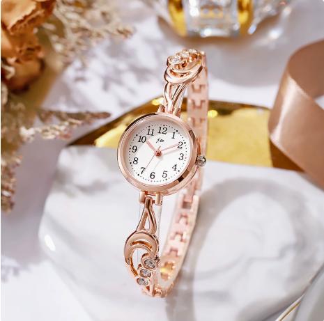 Women s Watch With Diamond Setting, Rose Gold And Dial One Size