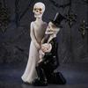 Skeleton Bride And Groom Figurine Gothic Resin Skull Wedding Couple Statue Gothic Desktop Sculpture for Day of The Dead Home Decor