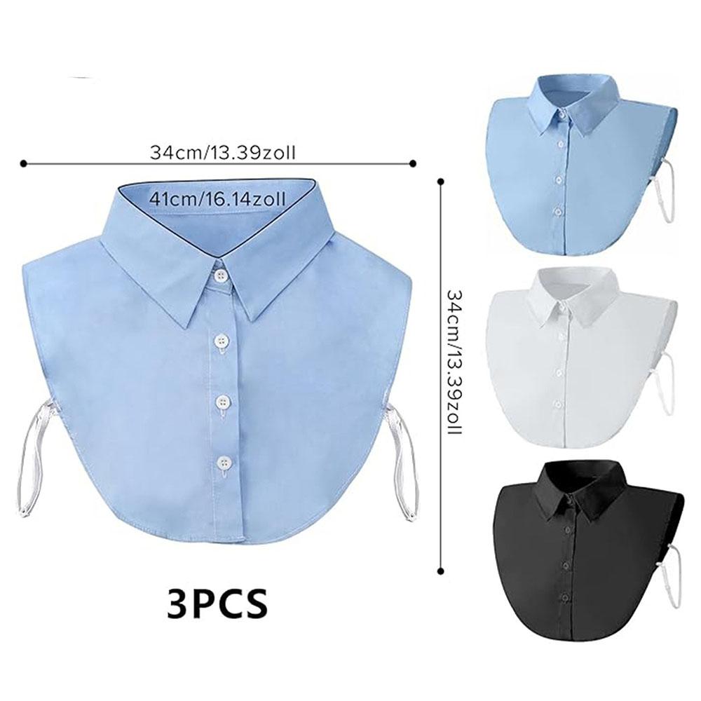 3pcs Collar Insert Blouse Women's Blouse Collar Insert Women's Shirt